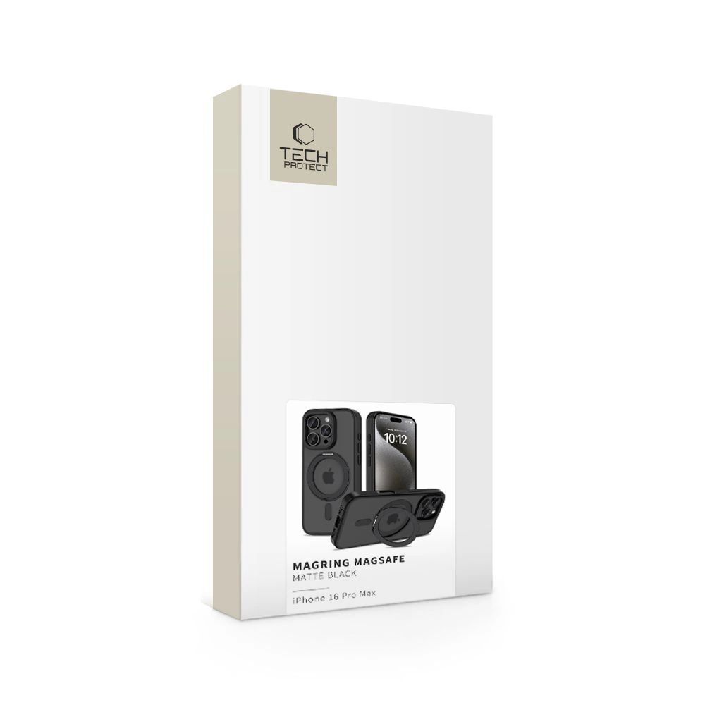 Tech-Protect MagRing MagSafe Case with Stand for iPhone 16 Pro Max - Blackeng