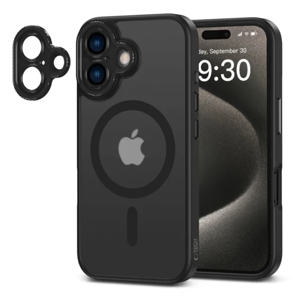 Tech-Protect MagCam MagSafe iPhone 16 Case - Semi-Transparenteng