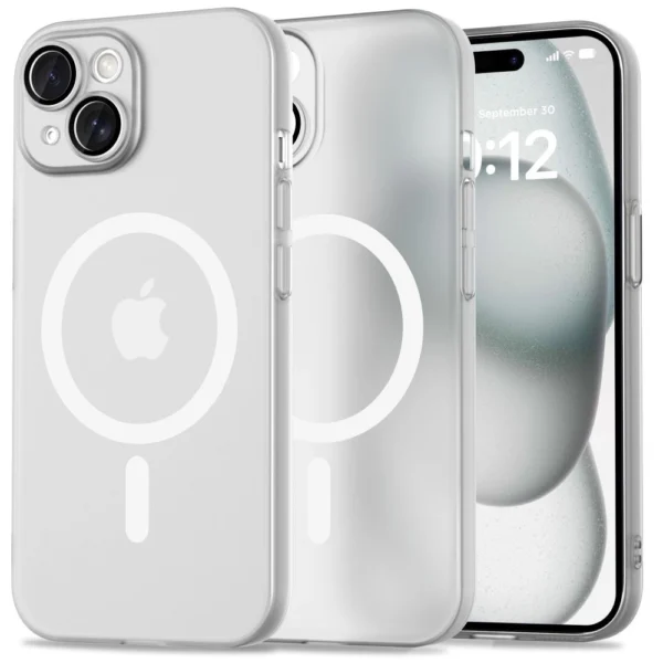 Tech-Protect MagSlim MagSafe iPhone 15 Case - Whiteeng