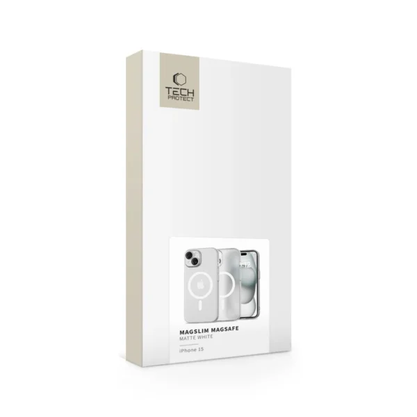 Tech-Protect MagSlim MagSafe iPhone 15 Case - Whiteeng