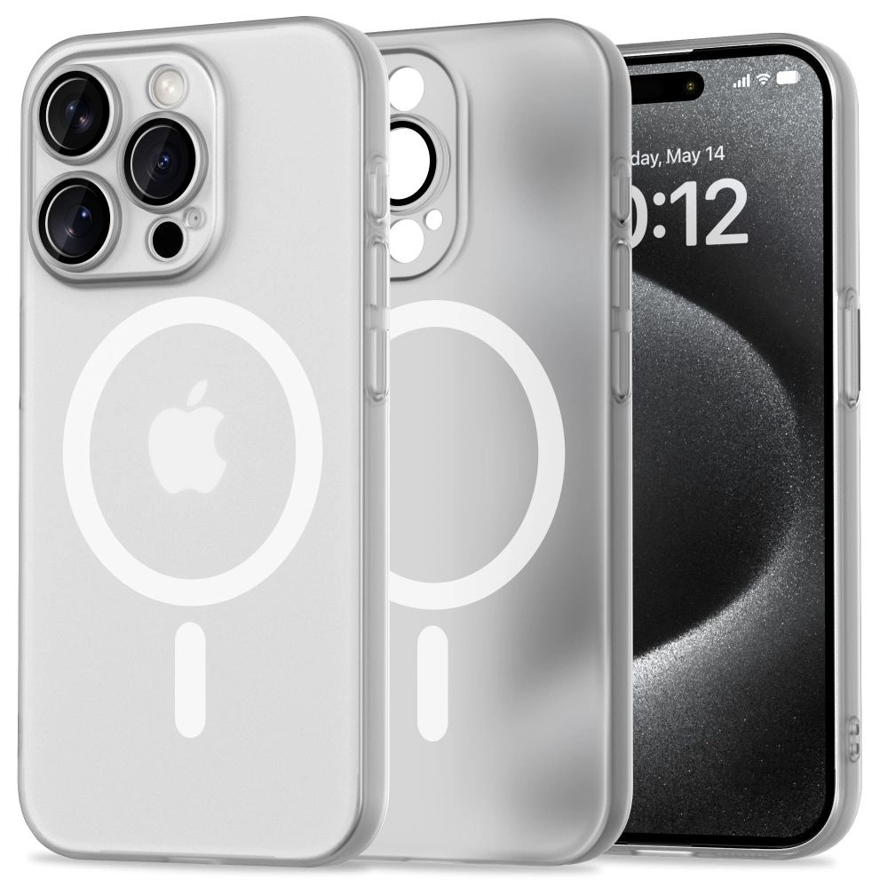 Tech-Protect MagSlim MagSafe iPhone 15 Pro Case - Whiteeng