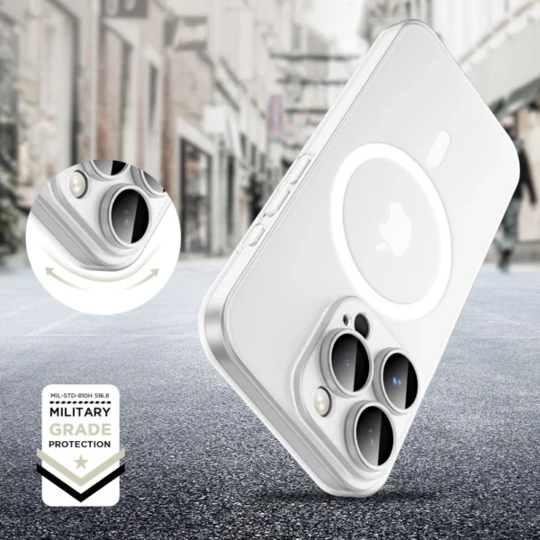 Tech-Protect MagSlim MagSafe iPhone 15 Pro Case - Whiteeng
