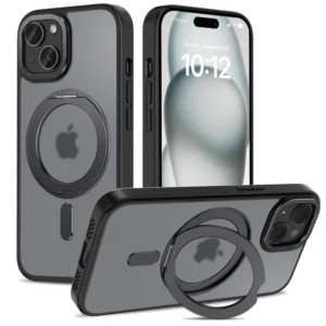 Tech-Protect MagRing MagSafe Case with Stand for iPhone 15 - Blackeng