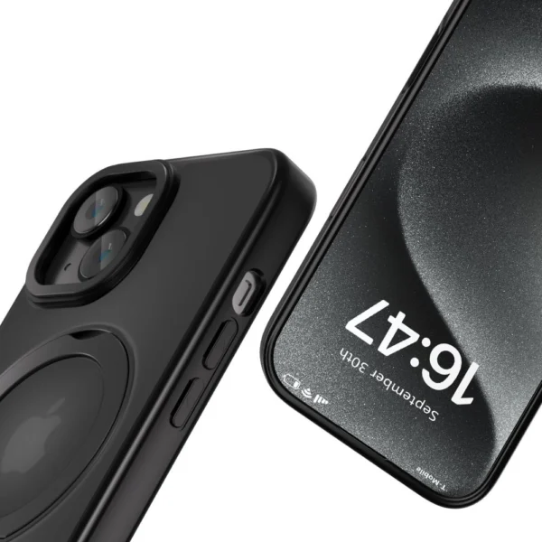 Tech-Protect MagRing MagSafe Case with Stand for iPhone 15 - Blackeng