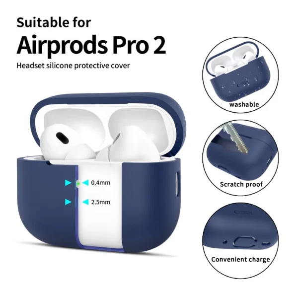 Tech-Protect Silicone Case for Apple AirPods Pro 1 / 2 - Blueeng