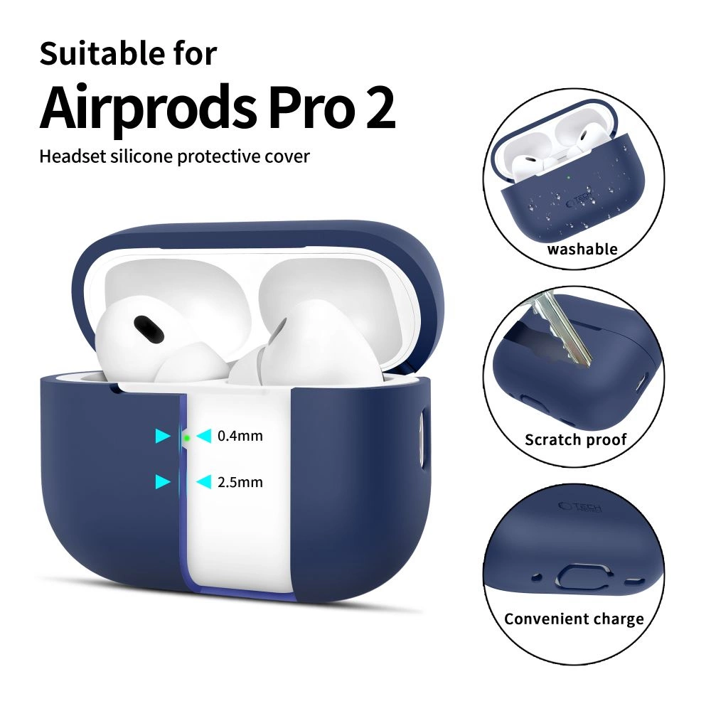 Tech-Protect Silicone Case for Apple AirPods Pro 1 / 2 - Blueeng