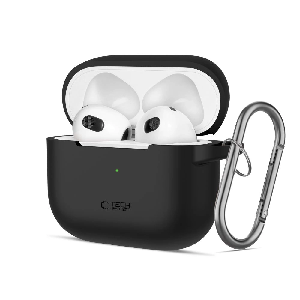 Tech-Protect Silicone Hook Case for Apple AirPods 3 - Blackeng