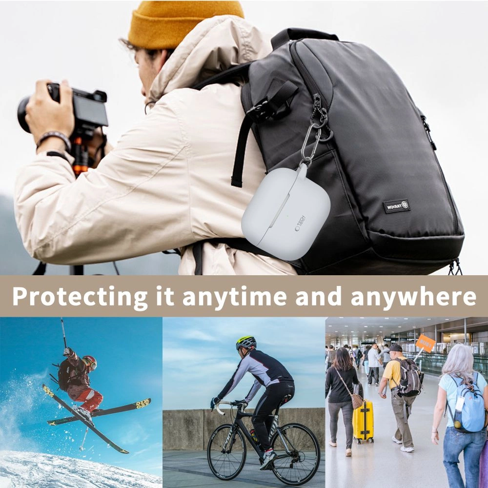 Tech-Protect Silicone Hook Case for Apple AirPods 3 - Blackeng