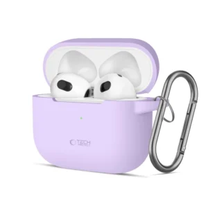 Tech-Protect Silicone Hook Case for Apple AirPods 3 - Purpleeng