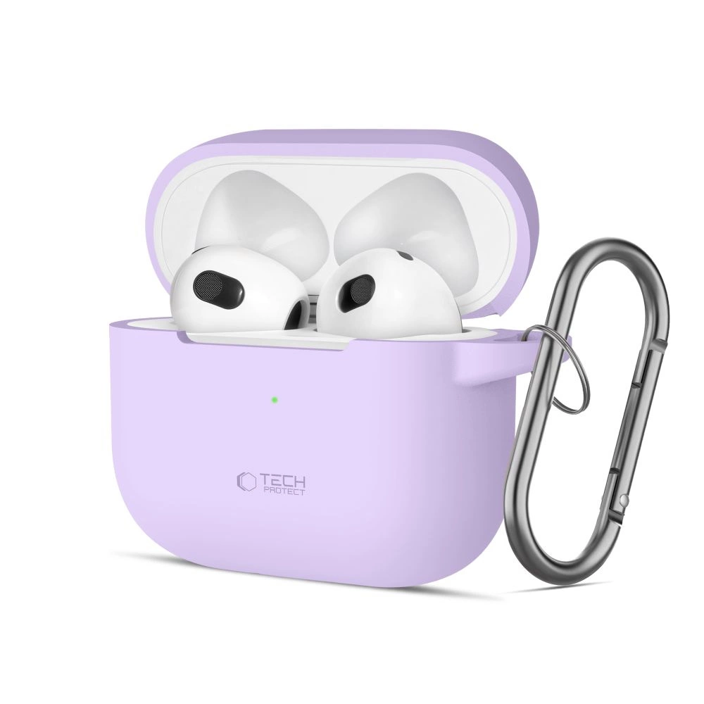 Tech-Protect Silicone Hook Case for Apple AirPods 3 - Purpleeng
