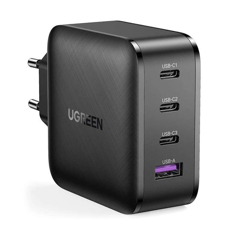 Ugreen fast charger GaN PPS 65W USB / 3x USB Type C QC 3.0 Power Delivery SCP FCP AFC (gallium nitride) black (CD224 70774)eng