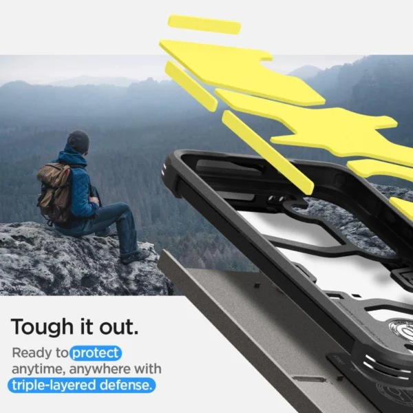 Spigen Tough Armor case for Samsung Galaxy S24+ - metallic grayeng