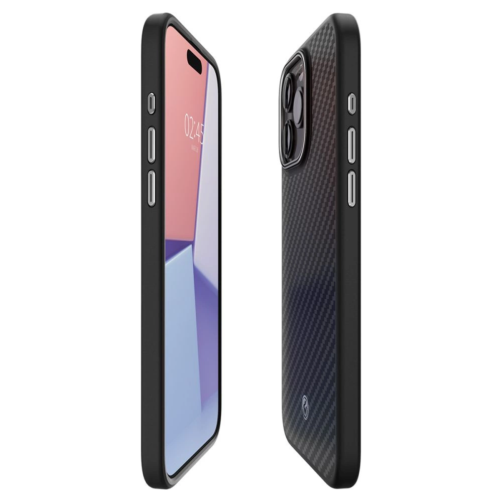 Spigen Enzo Aramid Mag Case with MagSafe for iPhone 15 Pro - Matte Blackeng