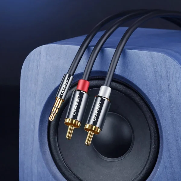 Ugreen AV116 10584 audio mini jack cable 3.5 mm (male) / 2RCA (male) 2m - blackeng