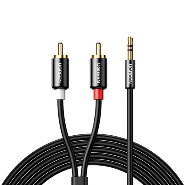 Ugreen AV116 10584 audio mini jack cable 3.5 mm (male) / 2RCA (male) 2m - blackeng