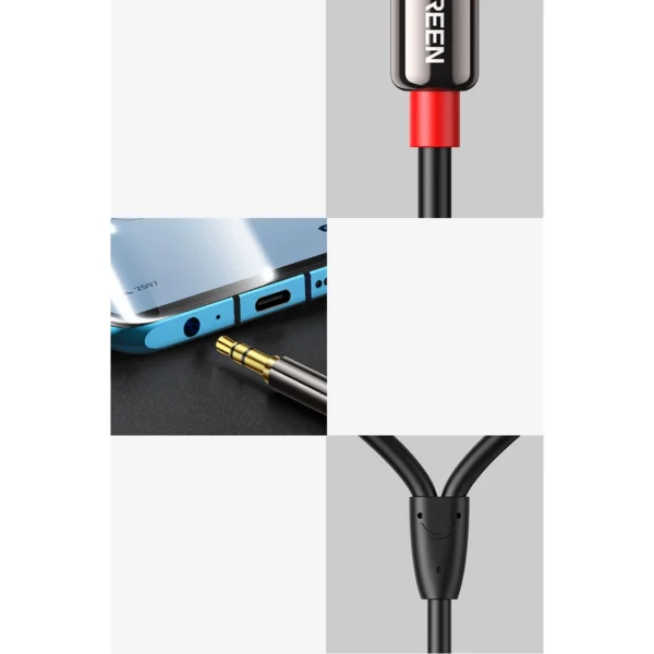 Ugreen AV116 10584 audio mini jack cable 3.5 mm (male) / 2RCA (male) 2m - blackeng