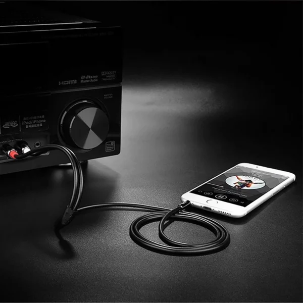 Ugreen AV116 10584 audio mini jack cable 3.5 mm (male) / 2RCA (male) 2m - blackeng