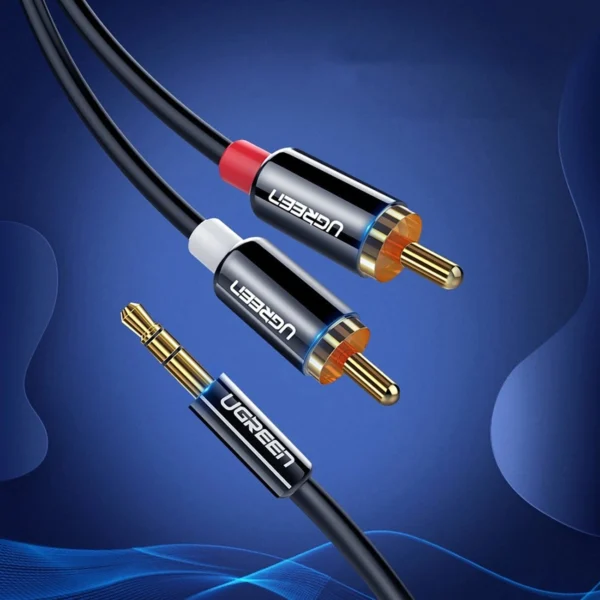 Ugreen AV116 10584 audio mini jack cable 3.5 mm (male) / 2RCA (male) 2m - blackeng
