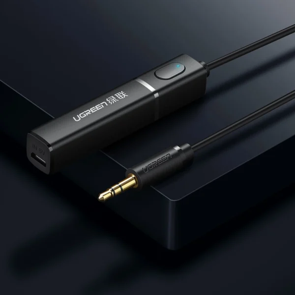 Ugreen Bluetooth 5.0 transmitter wireless audio adapter 3.5 mm mini jack black (40761 CM107)eng
