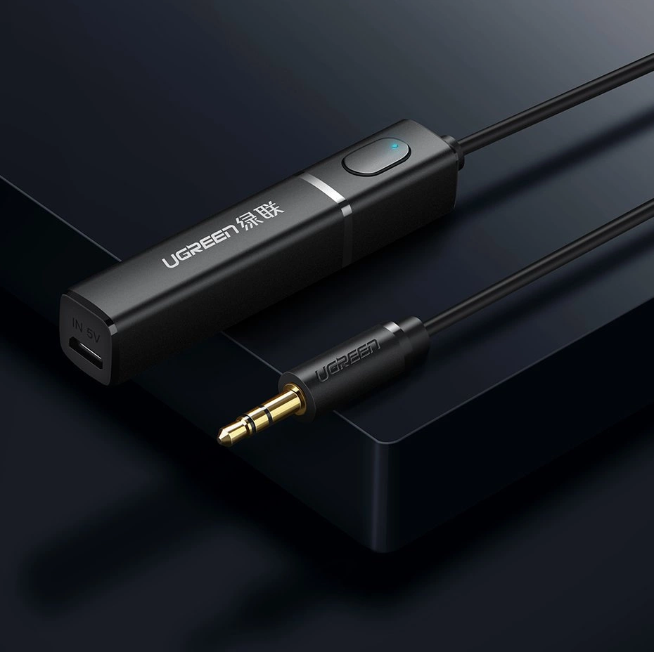 Ugreen Bluetooth 5.0 transmitter wireless audio adapter 3.5 mm mini jack black (40761 CM107)eng