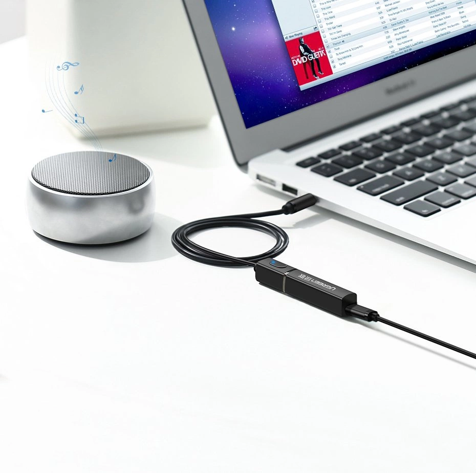 Ugreen Bluetooth 5.0 transmitter wireless audio adapter 3.5 mm mini jack black (40761 CM107)eng