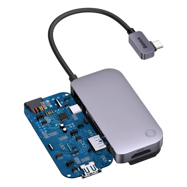 Baseus PadJoy universal USB-C HUB for tablet / smartphone 4in1 USB-C - dark grayeng