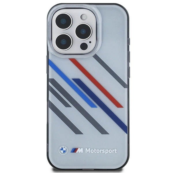 BMW Motosport IML Random Stripes iPhone 16 Pro Case - Grayeng