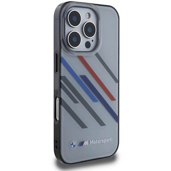 BMW Motosport IML Random Stripes iPhone 16 Pro Case - Grayeng
