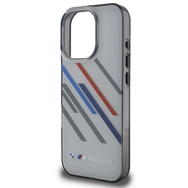 BMW Motosport IML Random Stripes iPhone 16 Pro Case - Grayeng