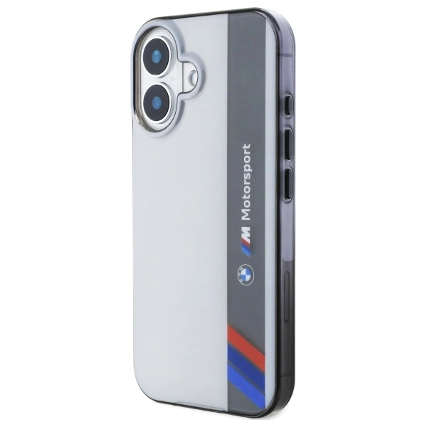 BMW Motosport IML Vertical Stripe iPhone 16 Plus Case - Grayeng