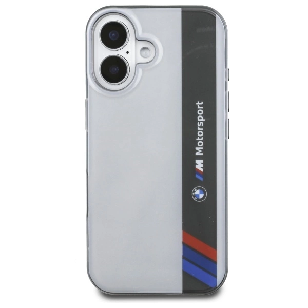 BMW Motosport IML Vertical Stripe iPhone 16 Plus Case - Grayeng
