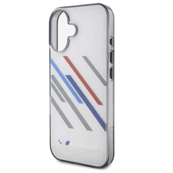 BMW Motosport IML Random Stripes iPhone 16 Plus Case - Grayeng