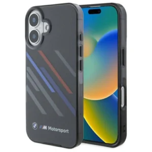 BMW Motosport IML Random Stripes iPhone 16 Case - Blackeng