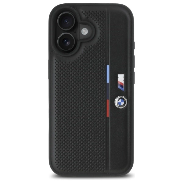 BMW M Perforated Tricolor Detail Line iPhone 16 Case - Blackeng