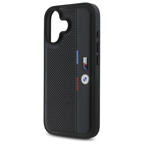 BMW M Perforated Tricolor Detail Line iPhone 16 Case - Blackeng