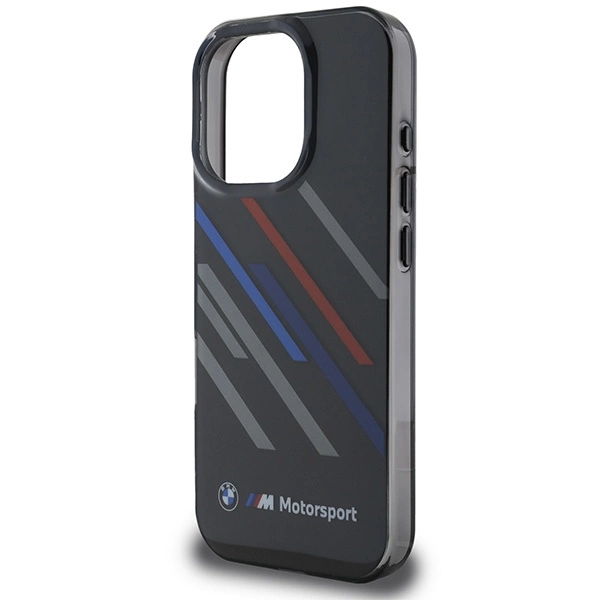 BMW Motosport IML Random Stripes iPhone 16 Pro Max Case - Blackeng