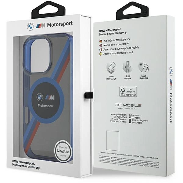 BMW Motosport IML Circle MagSafe Case for iPhone 16 Pro - Blackeng