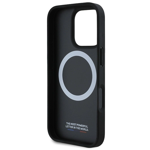 BMW M Carbon Tricolor Line MagSafe Case for iPhone 16 Pro - Blackeng