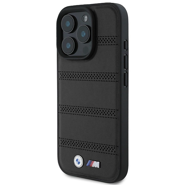 BMW M Perforated And Stitched Line MagSafe case for iPhone 16 Pro - blackeng