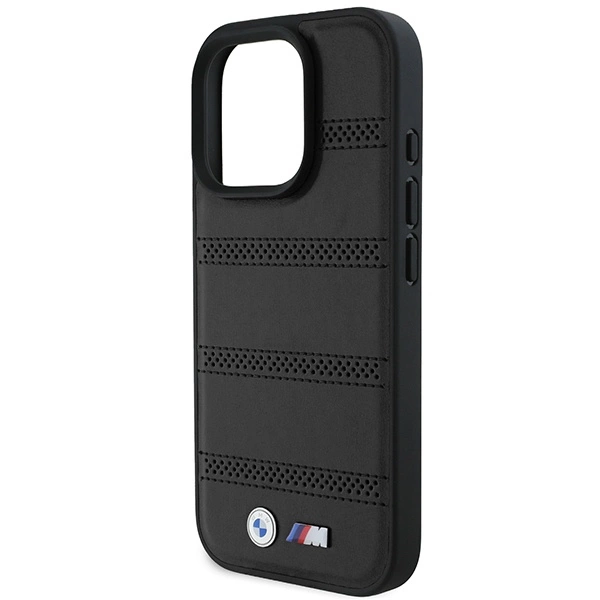 BMW M Perforated And Stitched Line MagSafe case for iPhone 16 Pro - blackeng