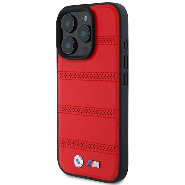 BMW M Perforated And Stitched Line MagSafe case for iPhone 16 Pro - redeng