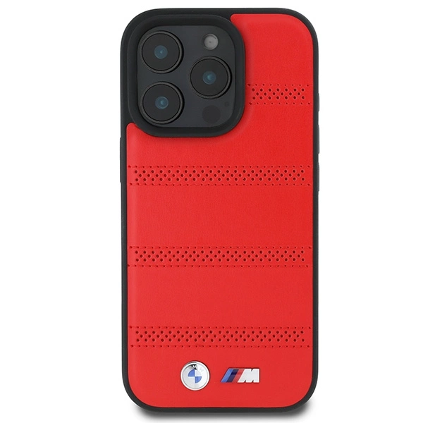 BMW M Perforated And Stitched Line MagSafe case for iPhone 16 Pro - redeng