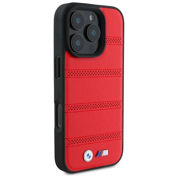 BMW M Perforated And Stitched Line MagSafe case for iPhone 16 Pro - redeng