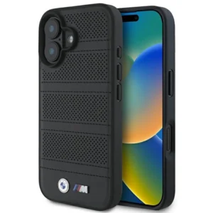 BMW M Perforated And Stitched Line MagSafe case for iPhone 16 - blackeng