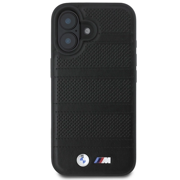 BMW M Perforated And Stitched Line MagSafe case for iPhone 16 - blackeng
