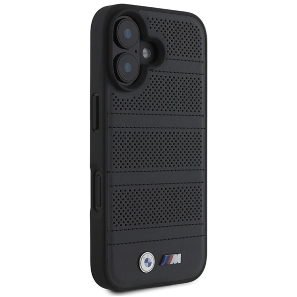 BMW M Perforated And Stitched Line MagSafe case for iPhone 16 - blackeng
