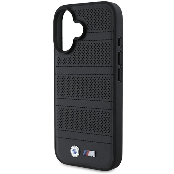 BMW M Perforated And Stitched Line MagSafe case for iPhone 16 - blackeng