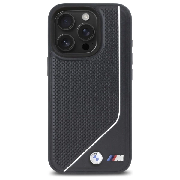 BMW M Perforated Twisted Line MagSafe case for iPhone 16 Pro Max - blackeng