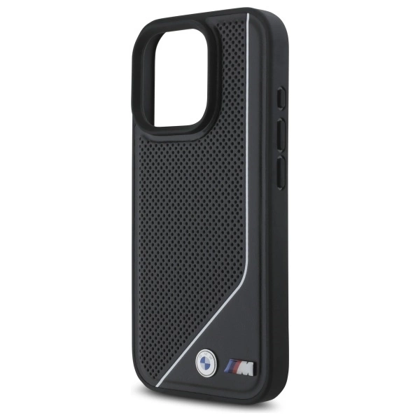 BMW M Perforated Twisted Line MagSafe case for iPhone 16 Pro Max - blackeng