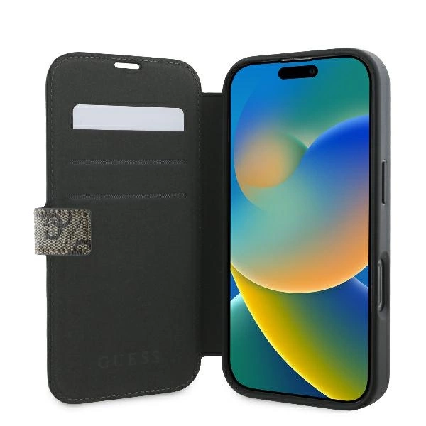 Guess 4G Metal Logo iPhone 16 Pro Case - Browneng